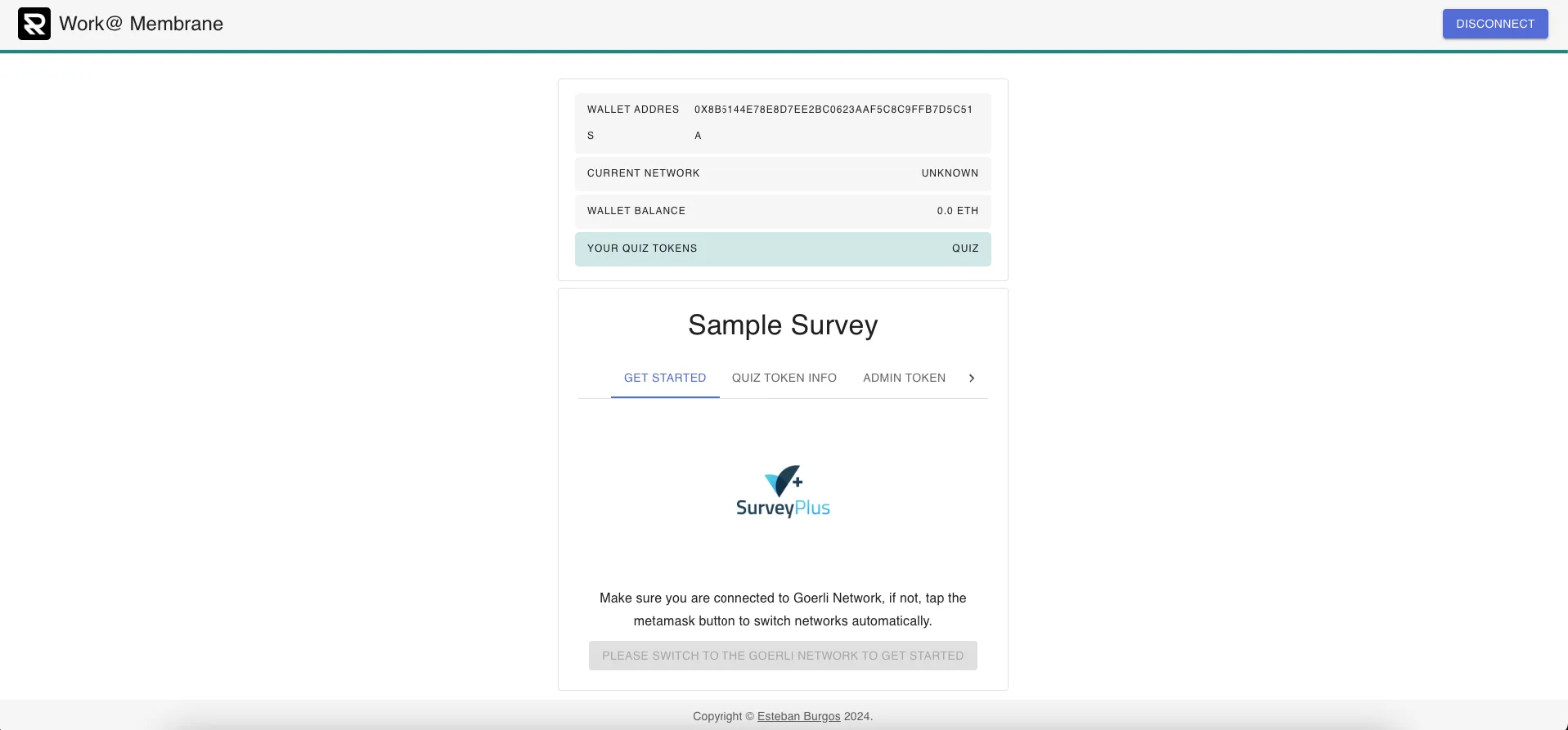 NextJS Challenge Sample Survey Web3
